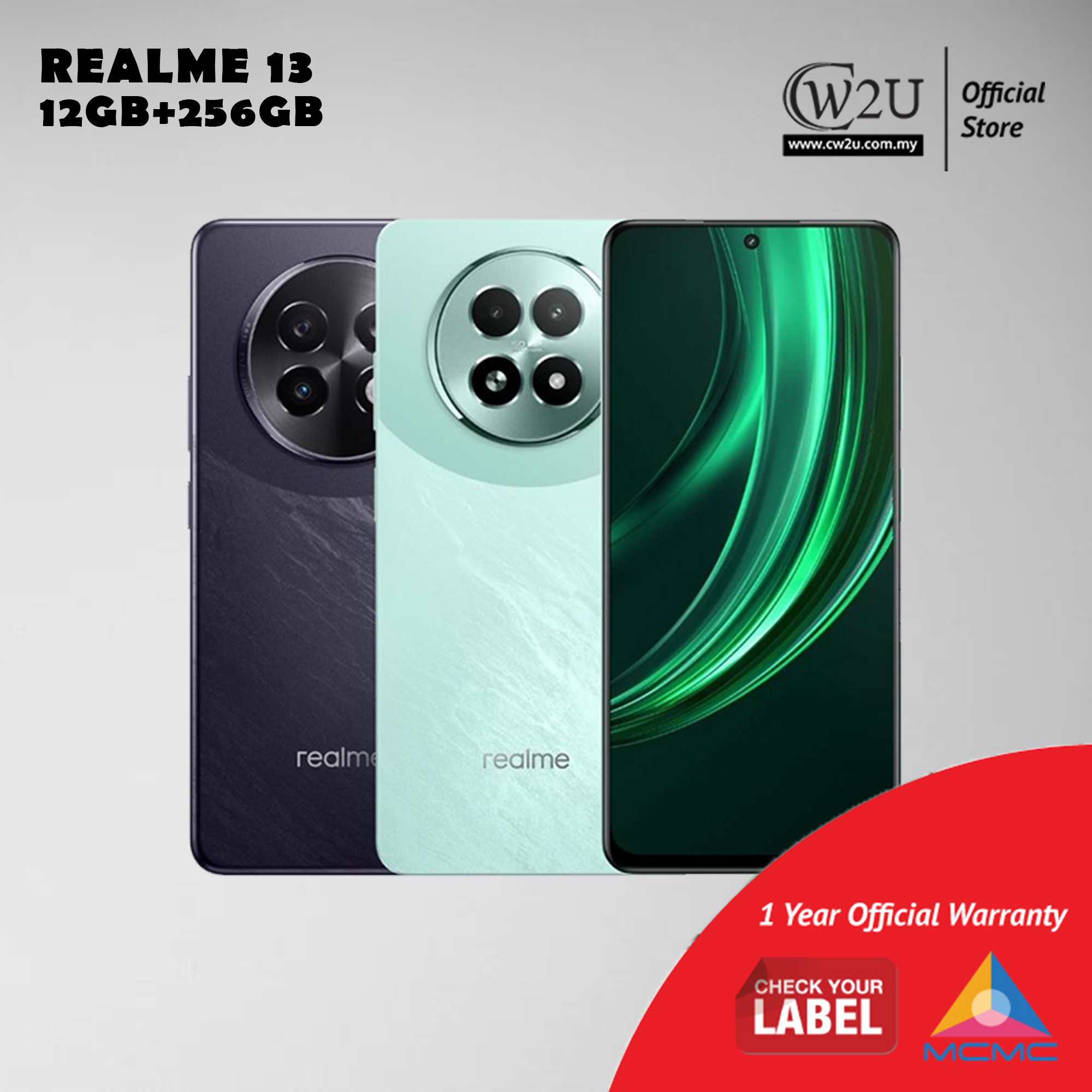 Realme 13 | 12GB RAM+256GB ROM | 1 Year Warranty By Realme Malaysia
