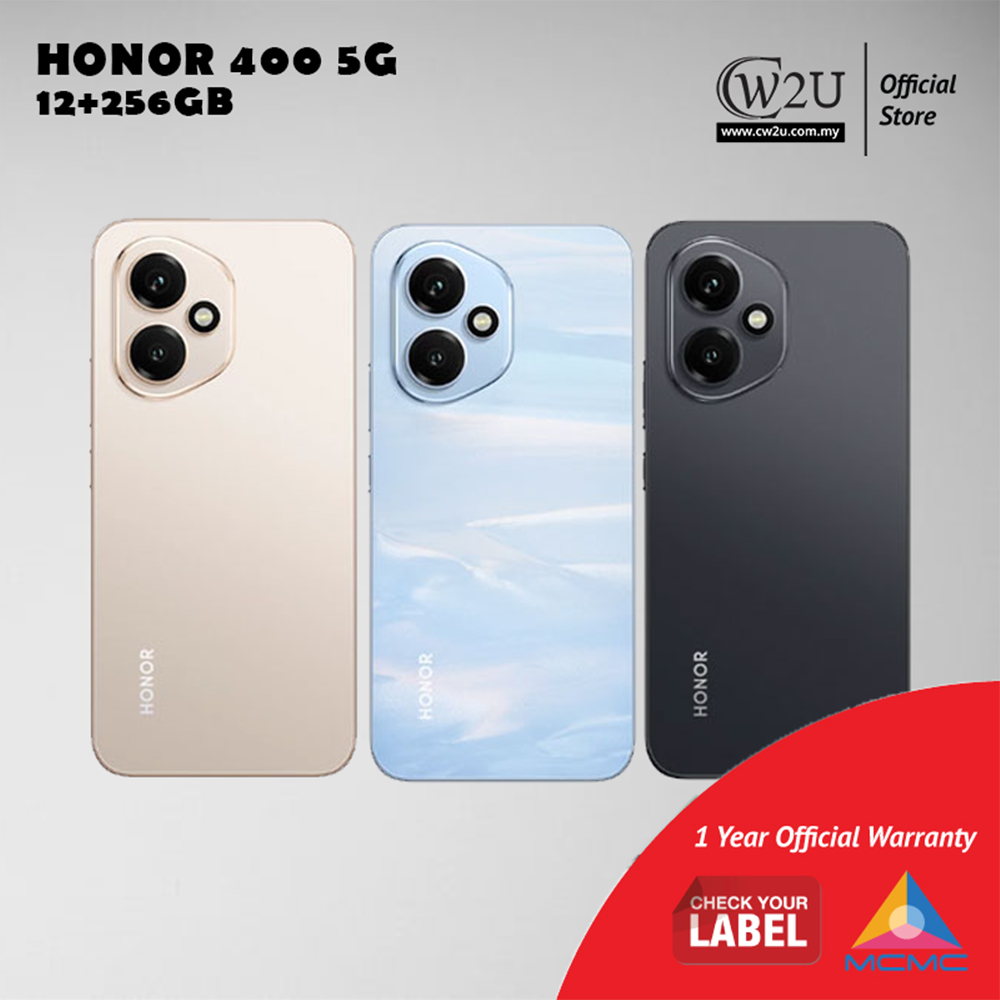 Honor 400 5G | 12GB RAM+256GB ROM | 512GB | 1 Year Warranty By Honor Malaysia
