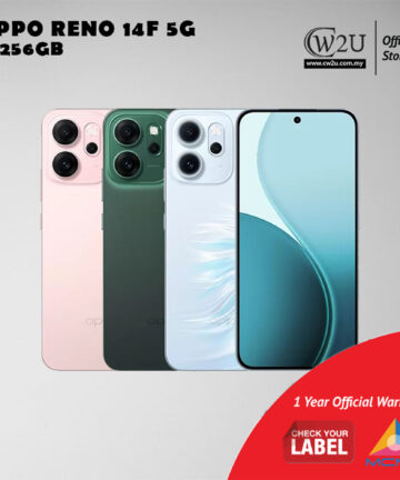 Oppo Reno 14F 5G | 12GB | 8GB + 256GB ROM | 512GB | 1 Year Warranty By Oppo Malaysia