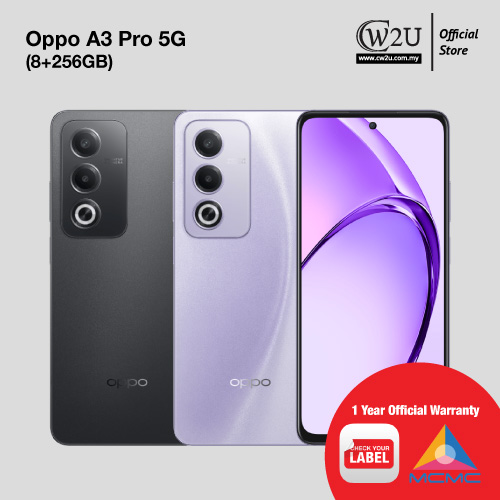 [NEW SET] Oppo A3 Pro 5G | 8+256GB | 1 Year Warranty By Oppo Malaysia