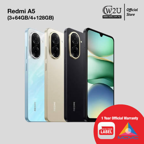[NEW SET] Redmi A5 | 4+128GB | 3+64GB | 1 Year Warranty By Xiaomi Malaysia