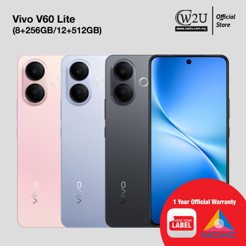 [NEW SET] Vivo V60 Lite | 12+512GB | 8+256GB | 1 Year Warranty By Vivo Malaysia