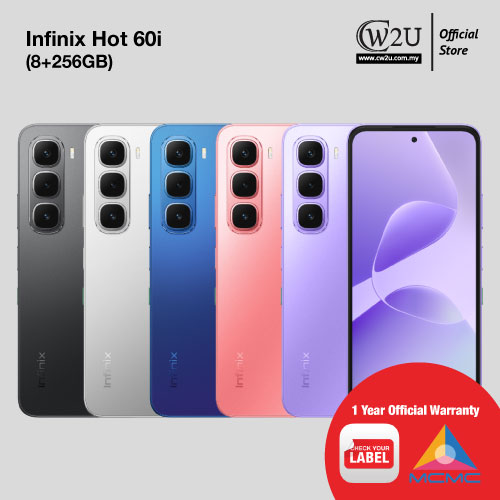 [New Set] Infinix Hot 60i | 8+256GB | 1 Year Warranty By Infinix Malaysia