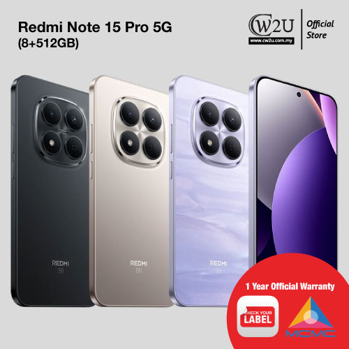 [New Set] Redmi Note 15 Pro 5G | 8+512GB | 1 Year Warranty By Xiaomi Malaysia