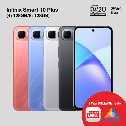 [New Set] Infinix Smart 10 Plus | 8+128GB | 4+128GB | 1 Year Warranty By Infinix Malaysia