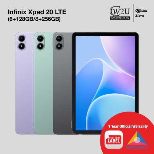 [New Set] Infinix Xpad 20 LTE | 8+256GB | 6+128GB | 1 Year Warranty By Infinix Malaysia