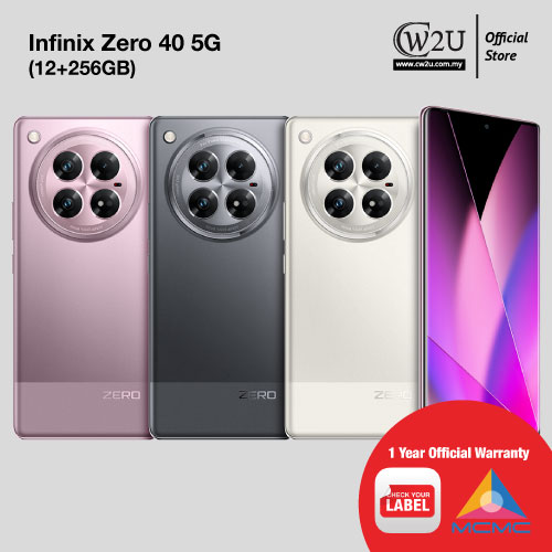[New Set] Infinix Zero 40 5G | 12+256GB | 1 Year Warranty By Infinix Malaysia